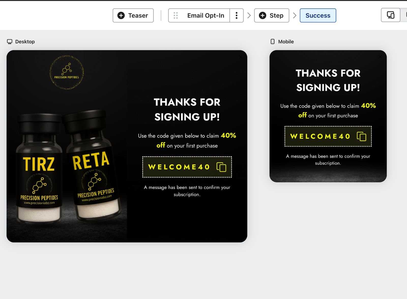 Sign Up Form Variant